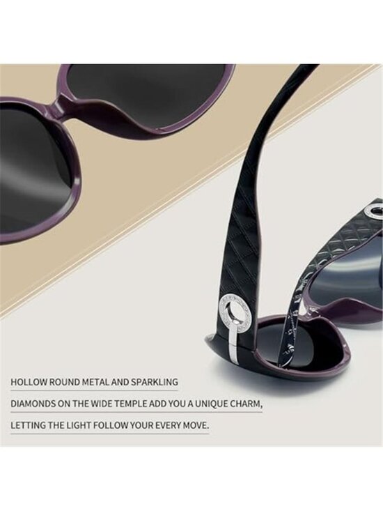 Oversized Rectangle Sunglasses UV400 Protection Shades for Women main image 6